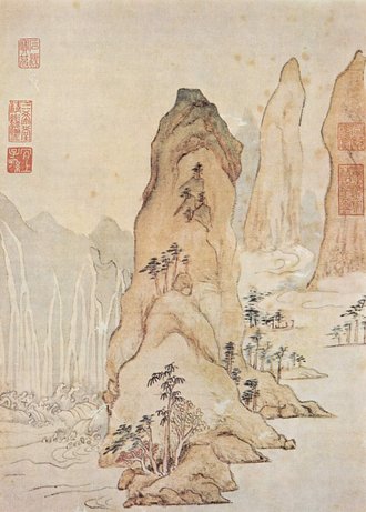 元明人畫山水集景 冊 明文嘉杜甫詩意