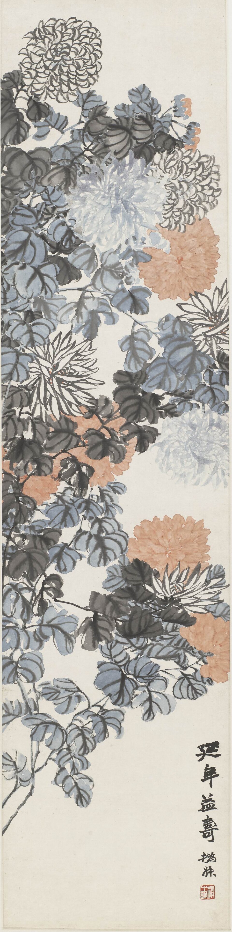 清 赵之谦 菊花图轴