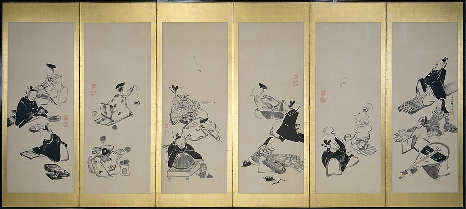 The Thirty-Six Immortal Poets (1 of a pair)