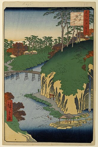 名所江戸百景 王子瀧乃川