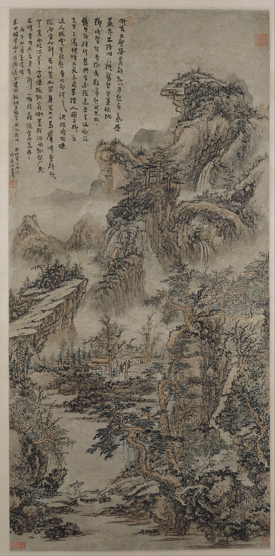 Wooded Mountains at Dusk
