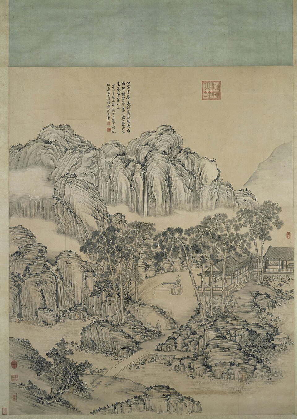 董邦达乾隆皇帝松荫消夏图轴
