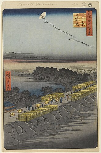 名所江戸百景 よし原日本堤