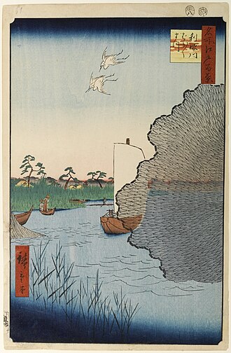 名所江戸百景 利根川ばらばらまつ
