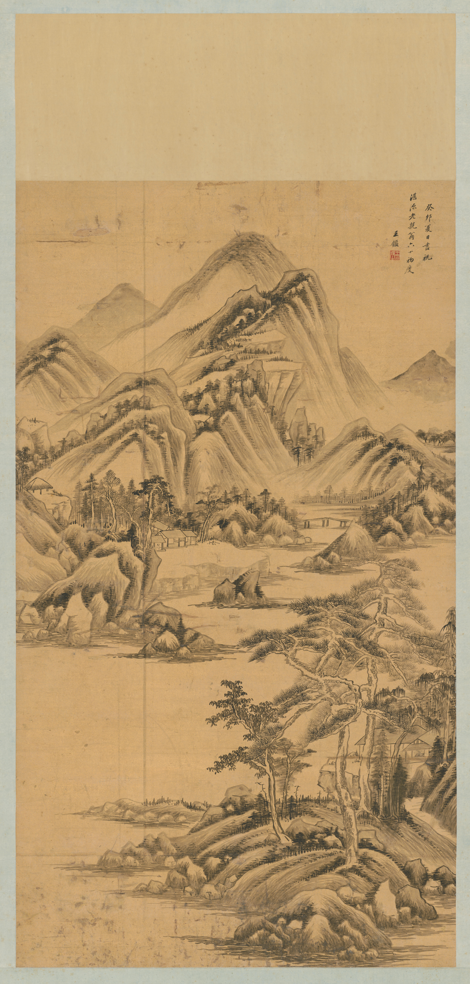 王鉴山水图轴