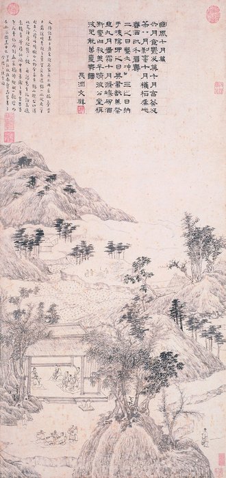 明 文徵明 豳风图轴