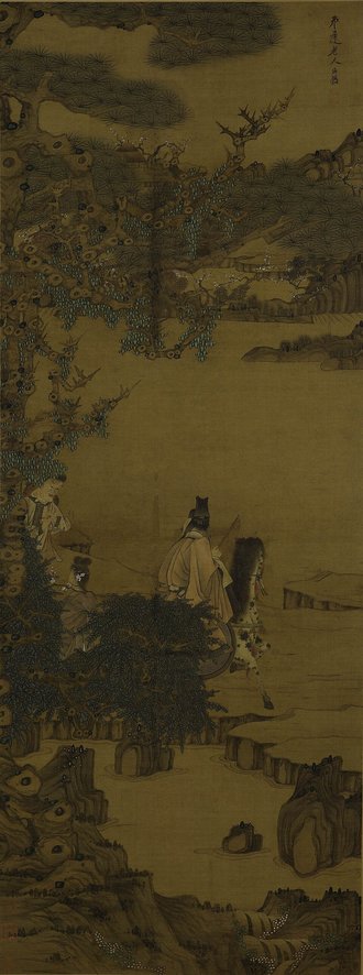 明 陈洪绶 探梅图轴
