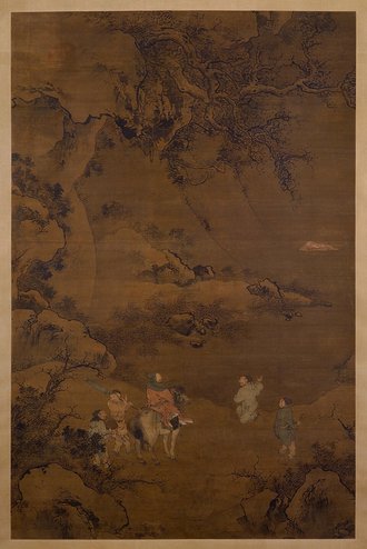 朱端弘农渡虎图轴