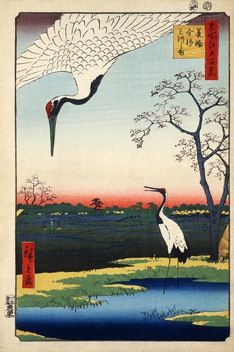 名所江戸百景 蓑輪金杉三河しま