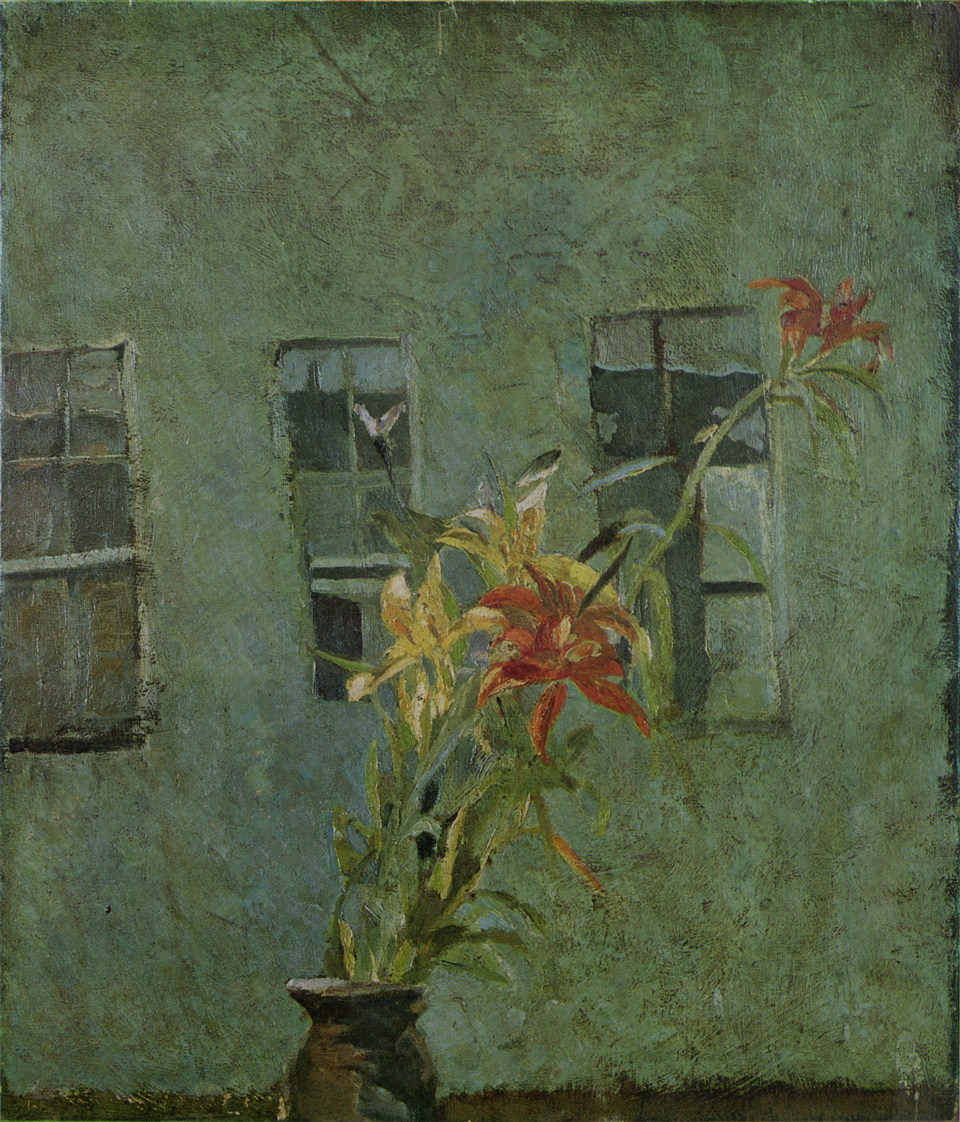 窓辺の花(百合)