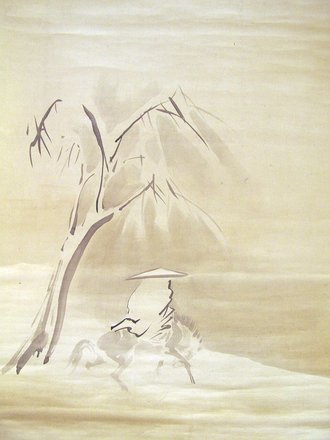 landscape under snow in the style of Ryō Kai