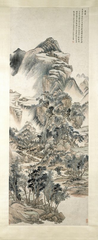 王翚仿黄公望山水图轴