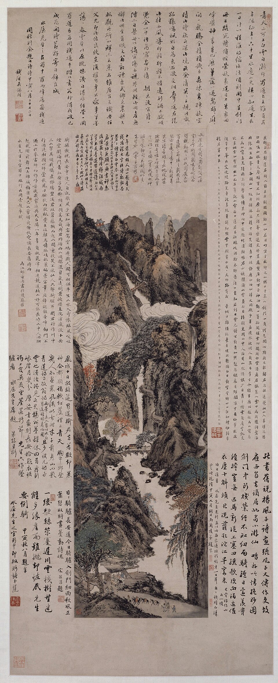 罗聘剑阁图轴