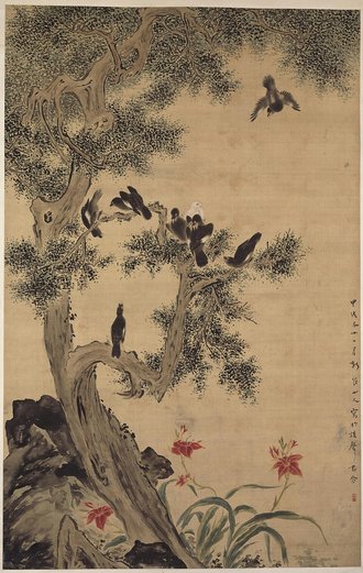 华喦八百遐龄图轴