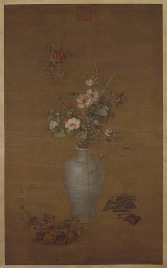 郎世宁午瑞图轴