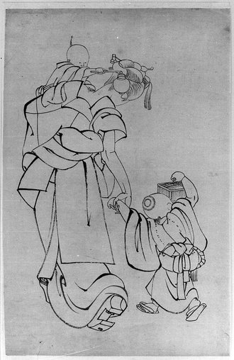 Mother and Children in Summer Night