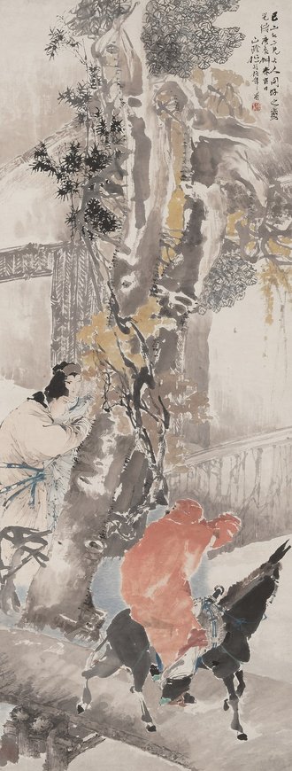 清 任颐 风尘三侠图轴