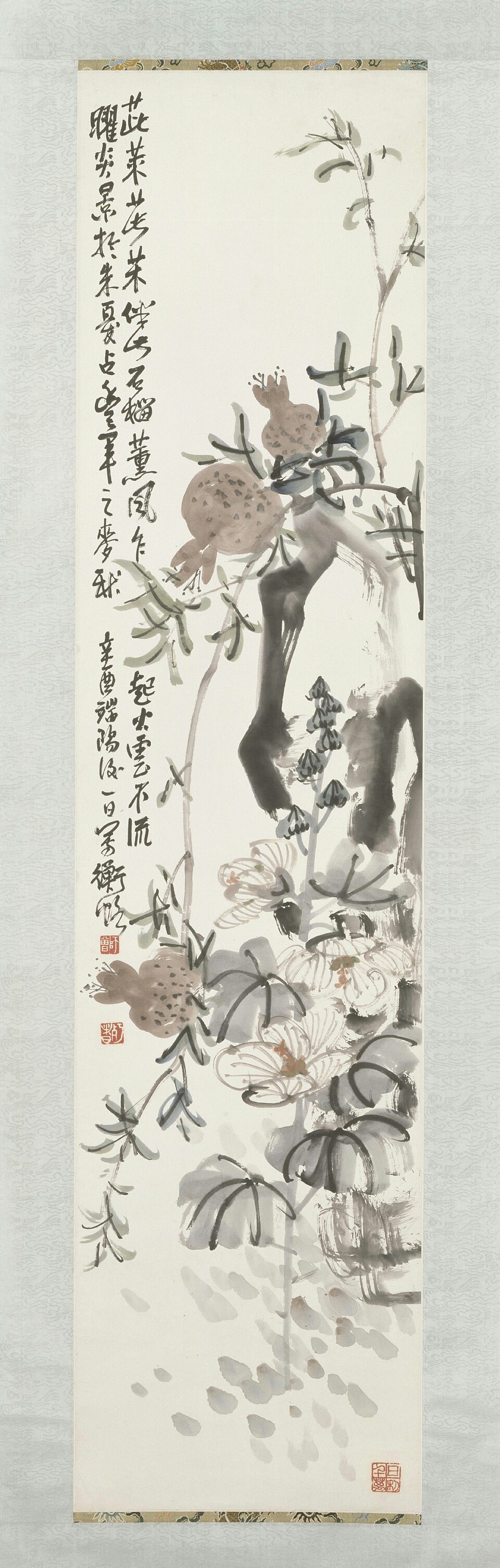 陈师曾榴石图轴