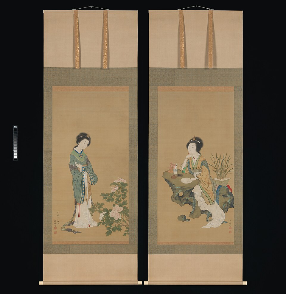 Yanji with Orchids and Yang Guifei with Peonies