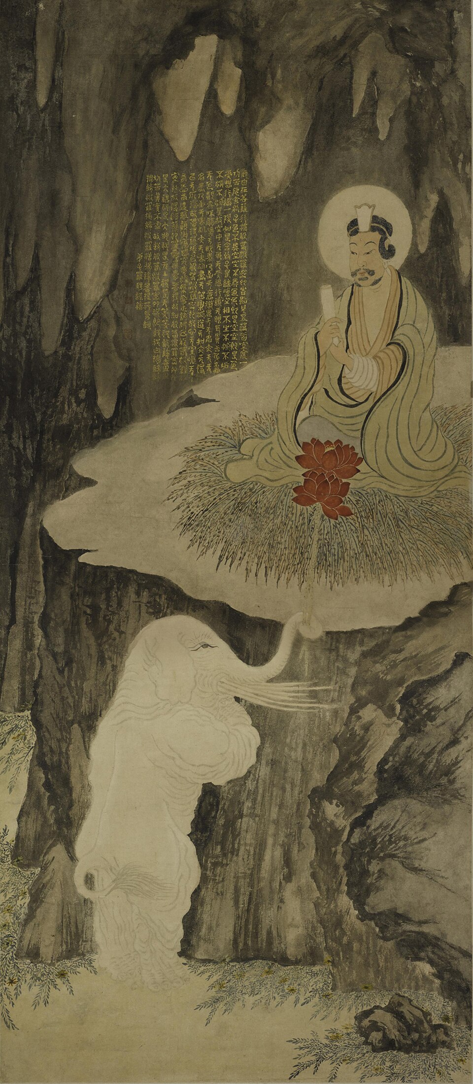 清 罗聘 普贤菩萨像轴