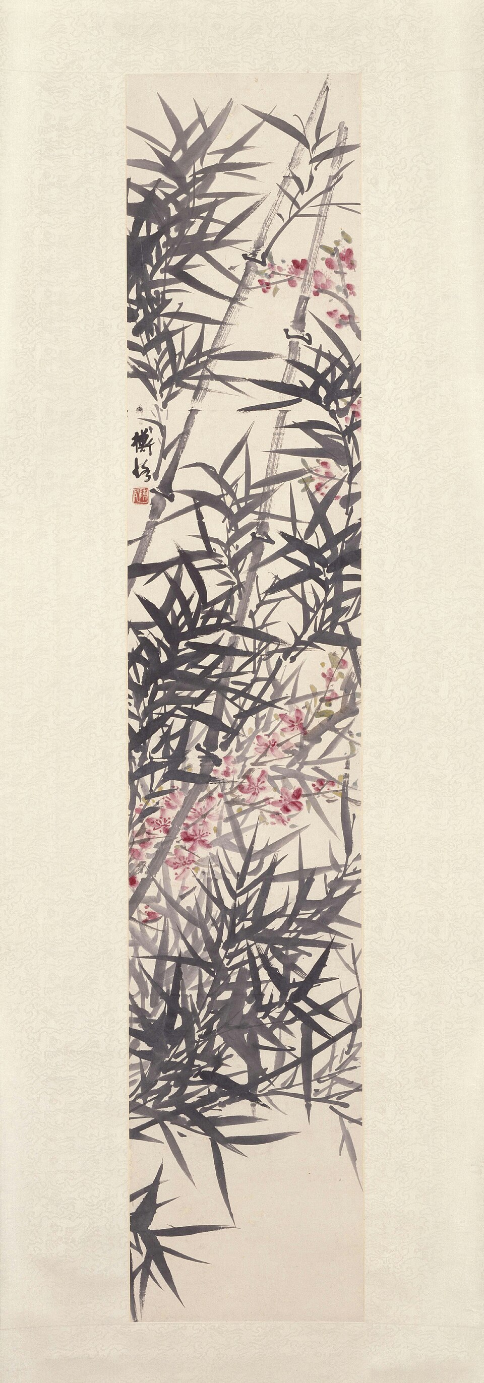 陈师曾竹桃图轴