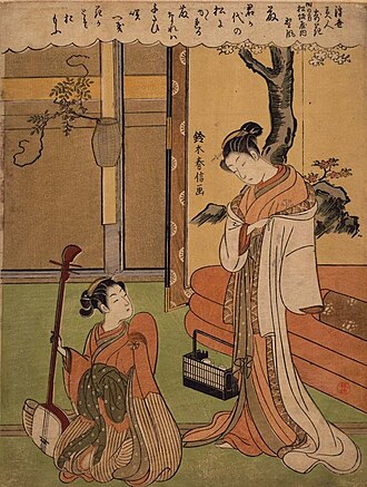 浮世美人寄花・南の方松坂屋内野風