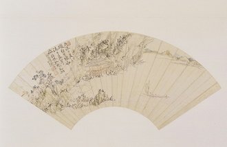 高翔山水图扇页
