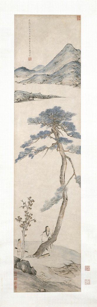 程嘉燧孤松高士图轴