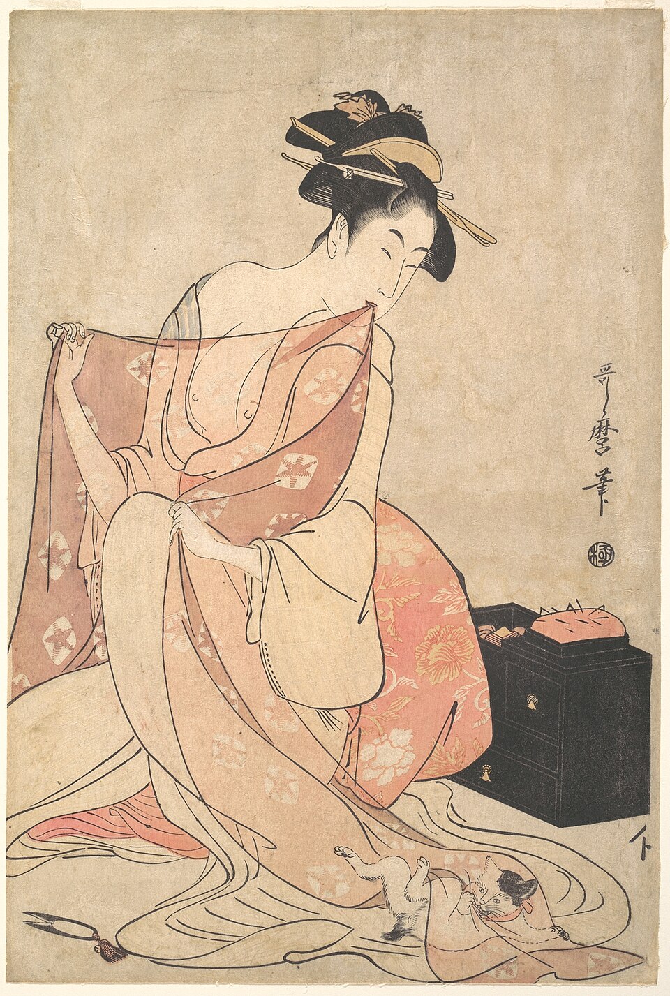 A Woman and a Cat