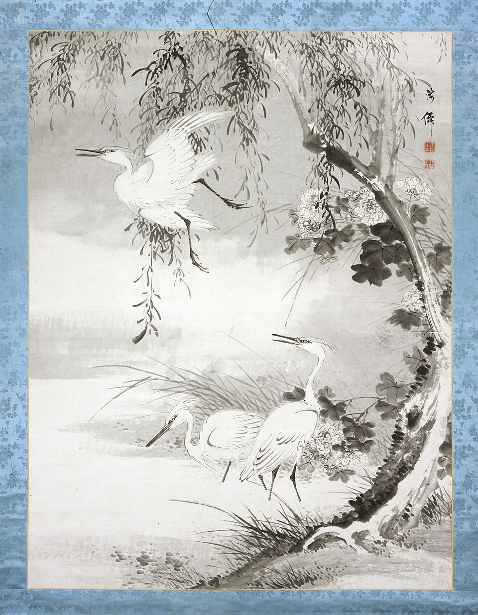 Herons and Willow