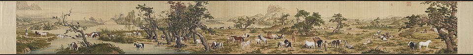 清郎世寧百駿圖 卷