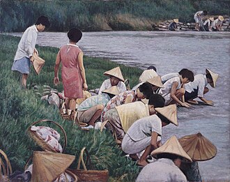 河邊清晨