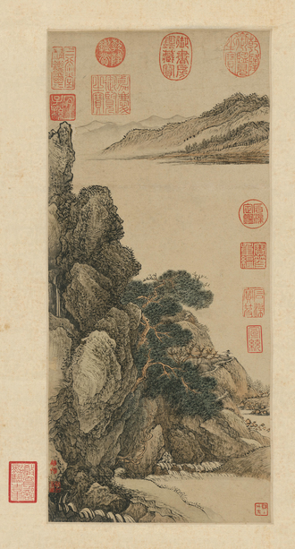 王翚藤薜乔松轴