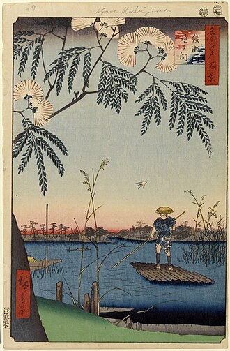 名所江戸百景 綾瀬川鐘か渕