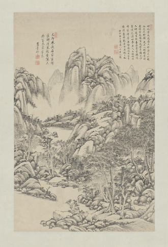 王原祁《仿黄公望富春山图》轴