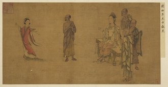 名繪集珍　冊 　宋劉松年天女獻花