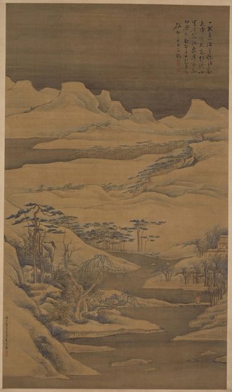 高凤翰雪景山水图轴