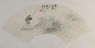 倪田人物图扇页