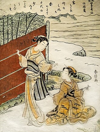 風俗四季歌仙 竹間鶯