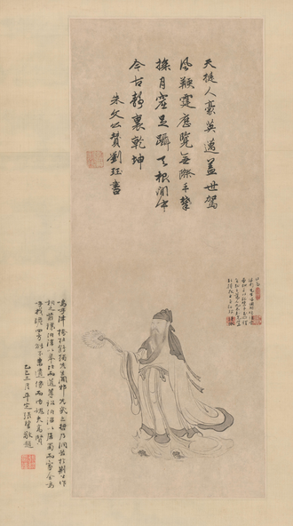 杜堇画邵雍像轴