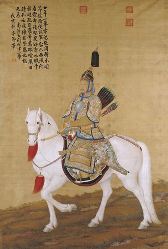 郎世宁乾隆皇帝大阅图轴