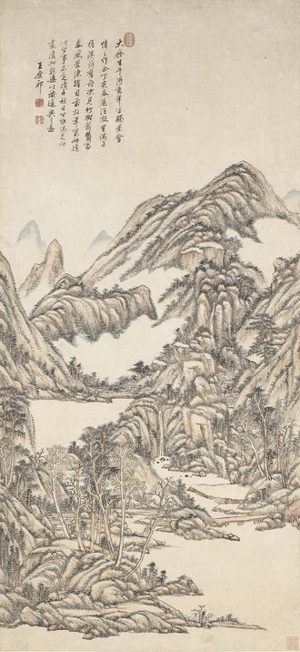 清 王原祁仿黄公望富春大 图轴