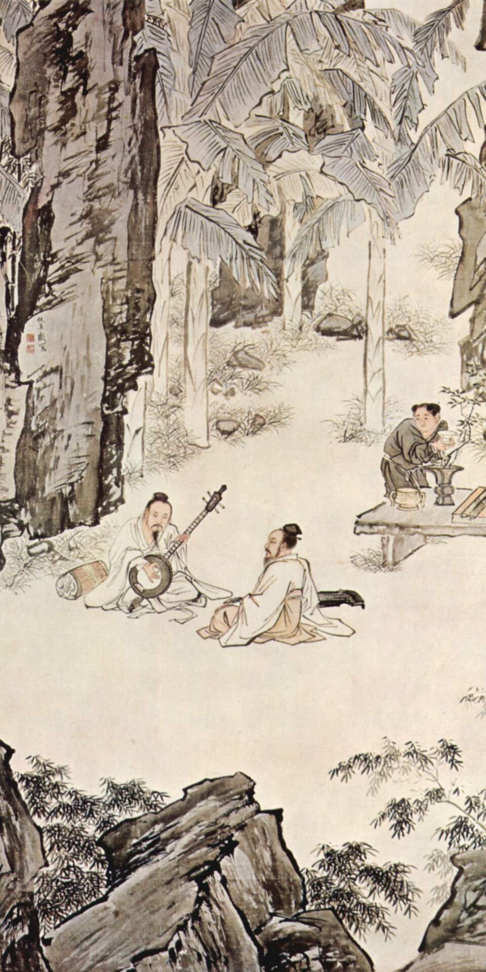 明仇英蕉陰結夏　軸