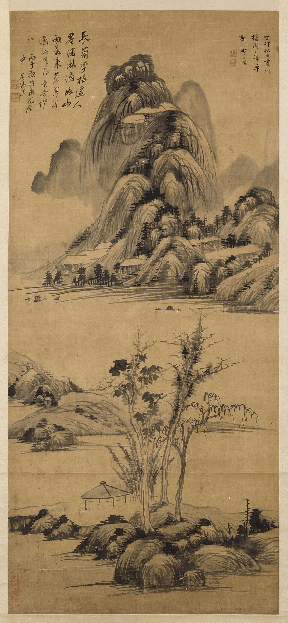 李流芳檀园墨戏图轴