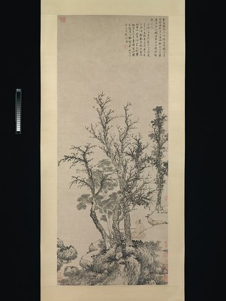秋林閒釣圖