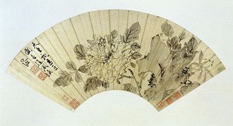 陈道复《天香图》扇页