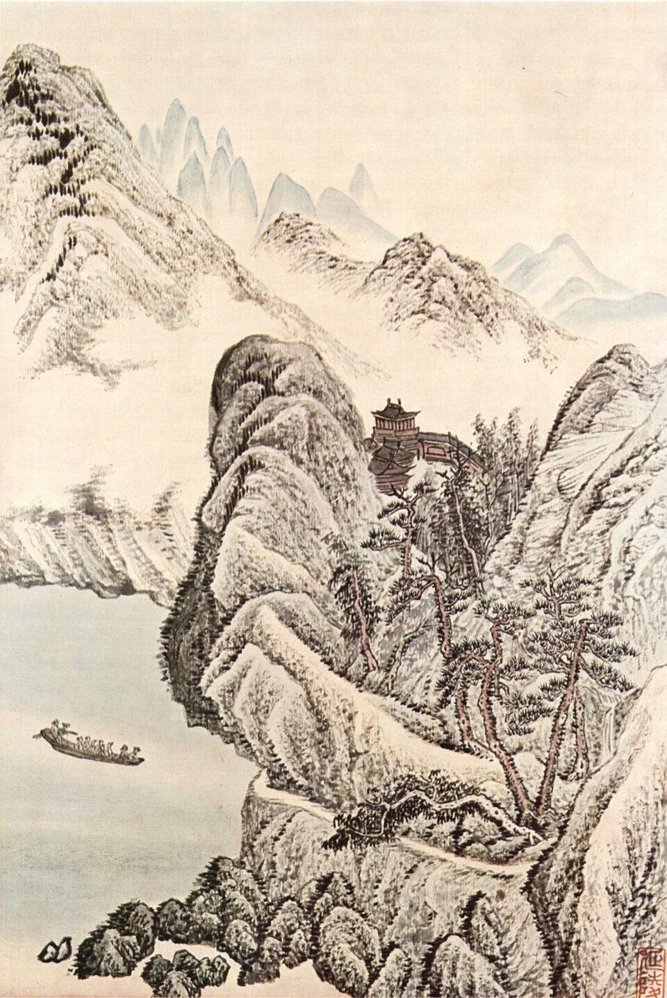 清吳歷橅宋元人山水　冊　仿關仝山水