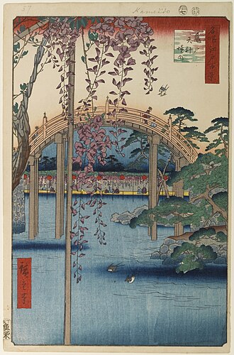 名所江戸百景 亀戸天神境内