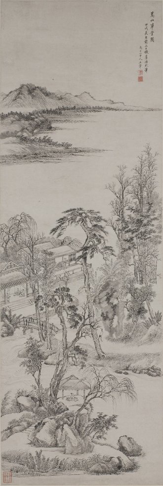 清 王翚 仿卢鸿嵩山草堂图轴