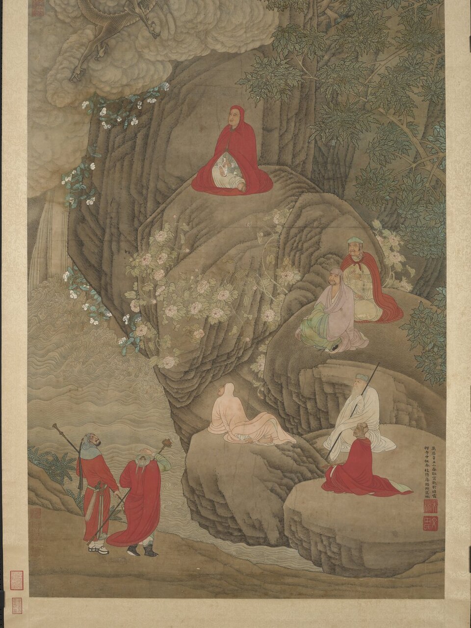 明吳彬畫羅漢 軸